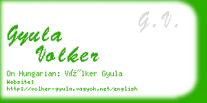 gyula volker business card